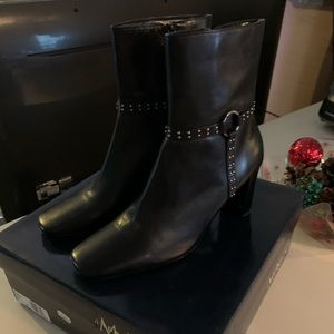 Andrew Geller Leather Ankle Boots